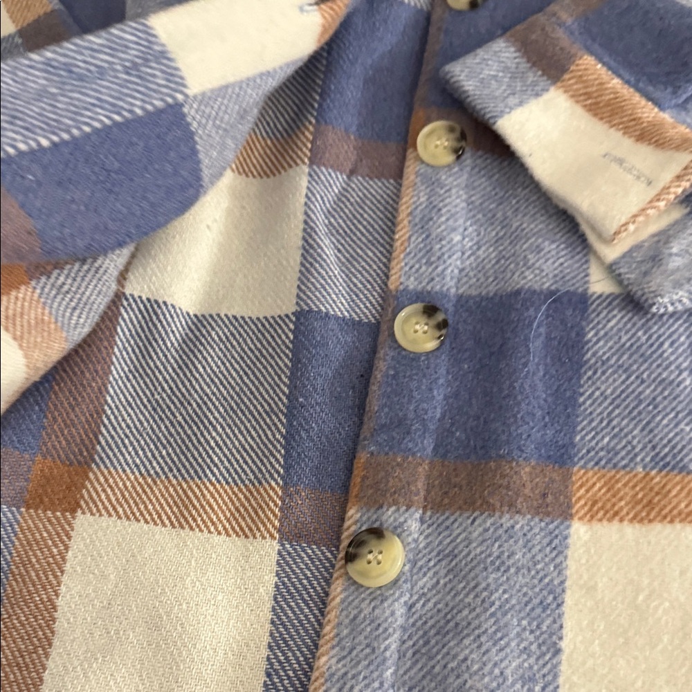 Fantaslook Blue and White Plaid Shirt - Picture 4 of 6